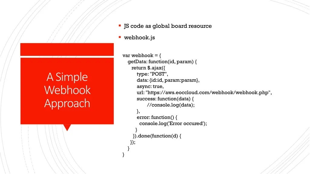 js code as global board resource