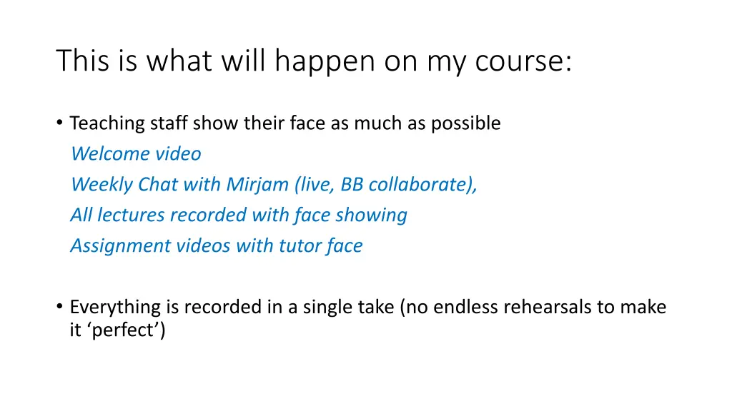this is what will happen on my course