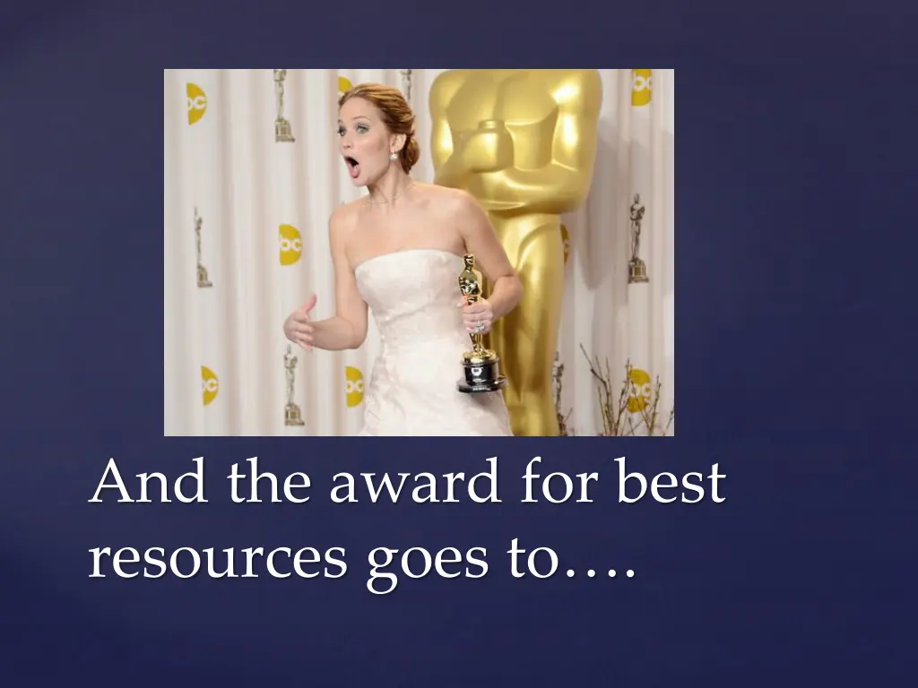 and the award for best resources goes to