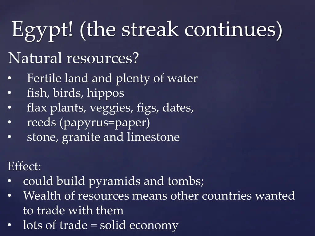 egypt the streak continues