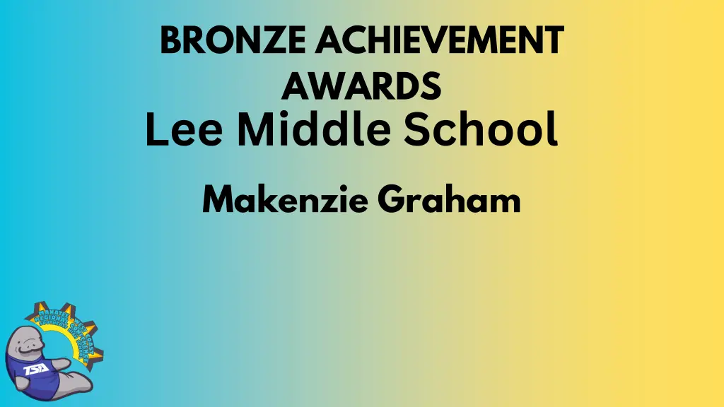 bronze achievement awards lee middle school