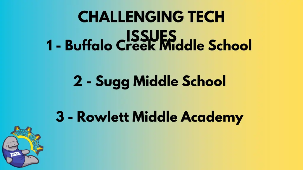 challenging tech issues 1 buffalo creek middle