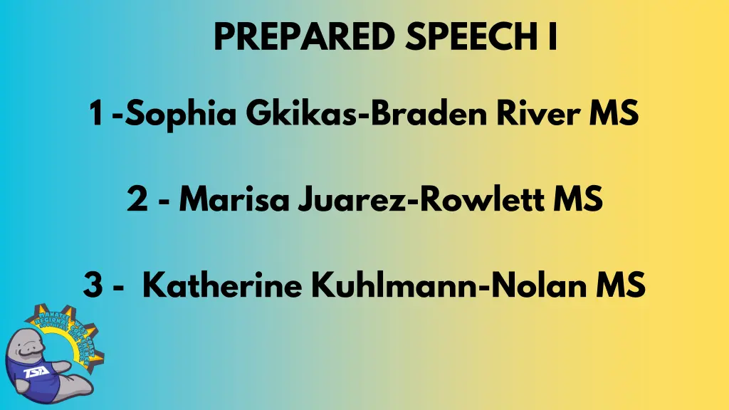 prepared speech i