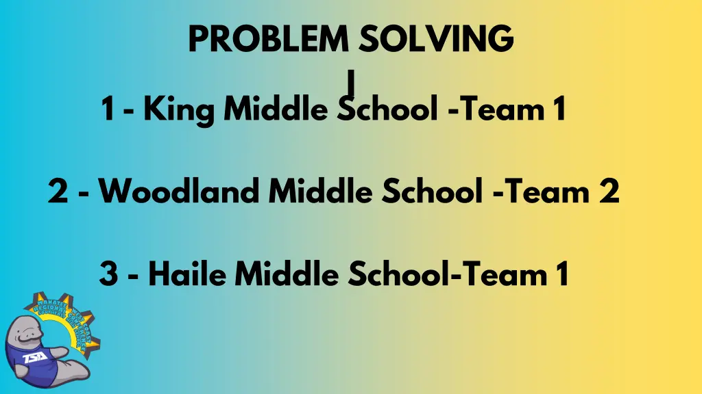 problem solving i 1 king middle school team 1