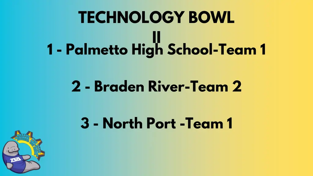 technology bowl ii 1 palmetto high school team 1