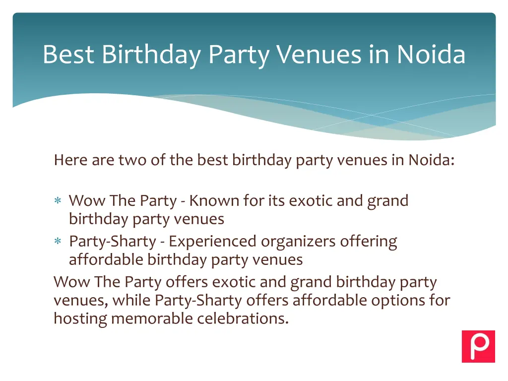 best birthday party venues in noida