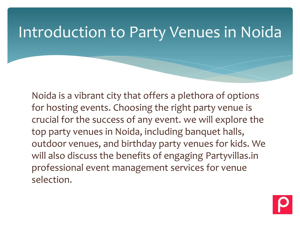 introduction to party venues in noida