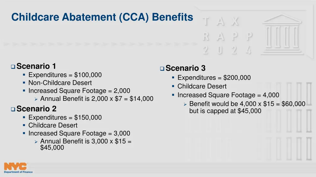 childcare abatement cca benefits