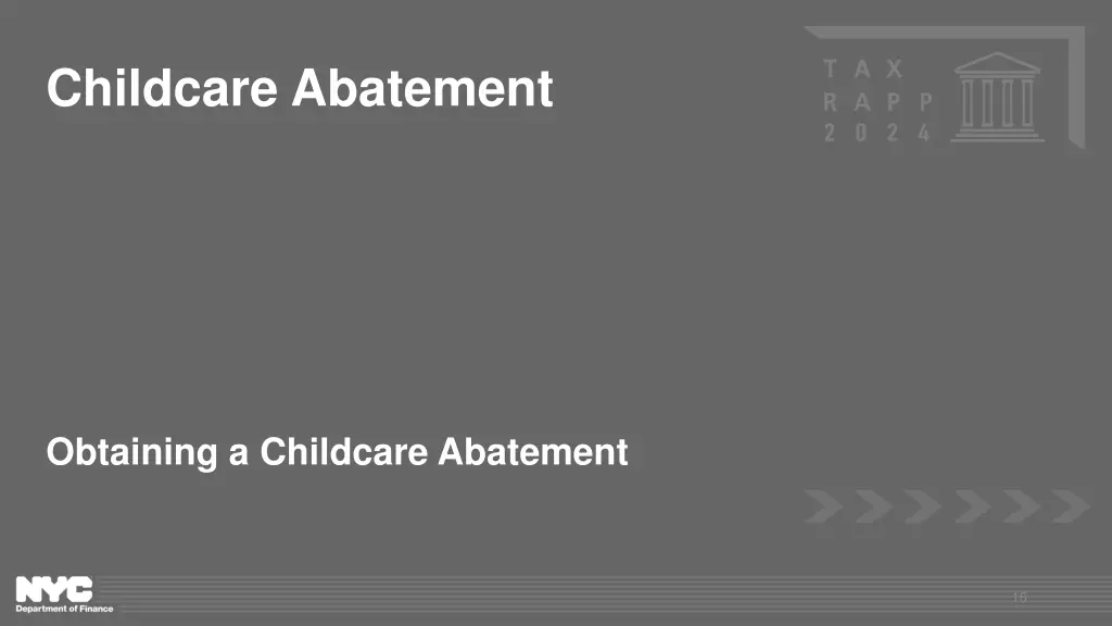 childcare abatement
