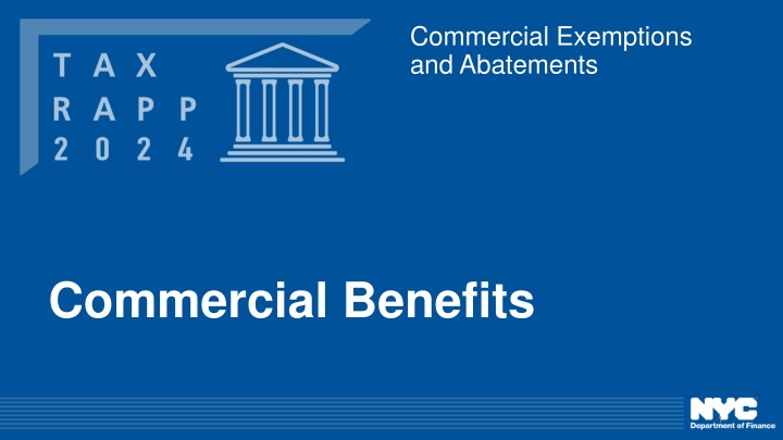 commercial exemptions and abatements