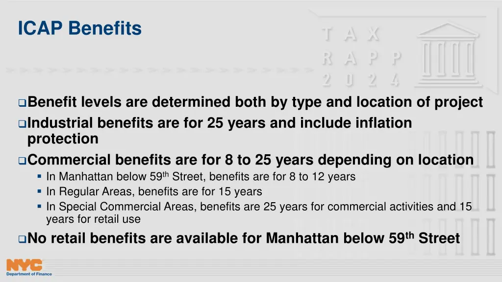 icap benefits
