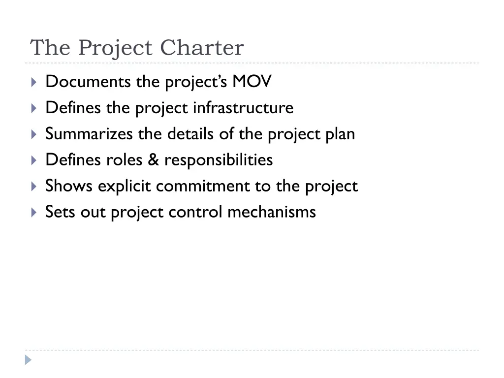 the project charter 1