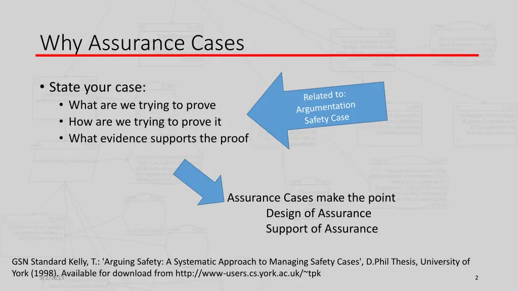 why assurance cases