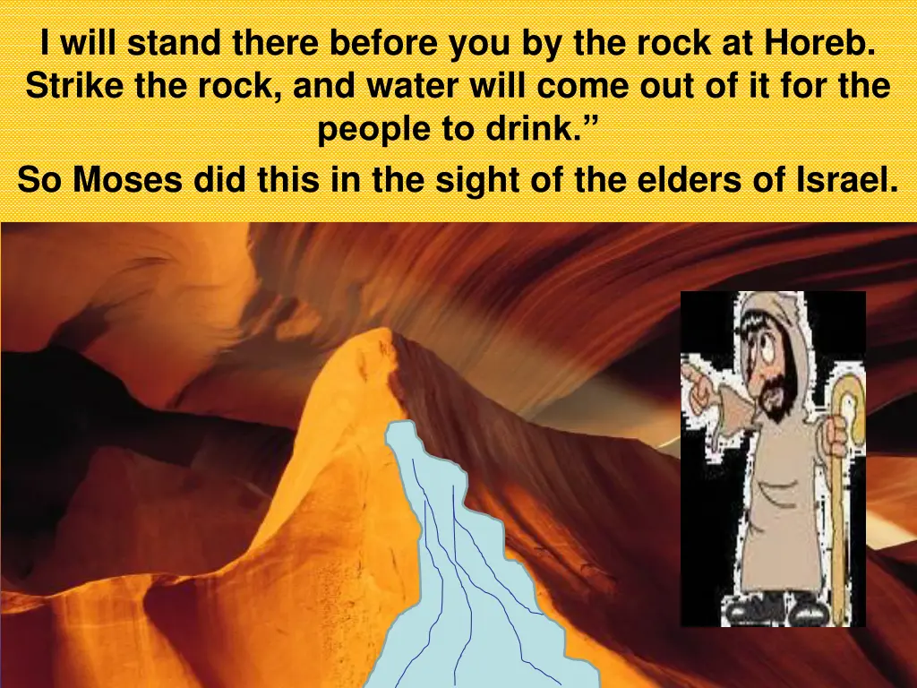 i will stand there before you by the rock