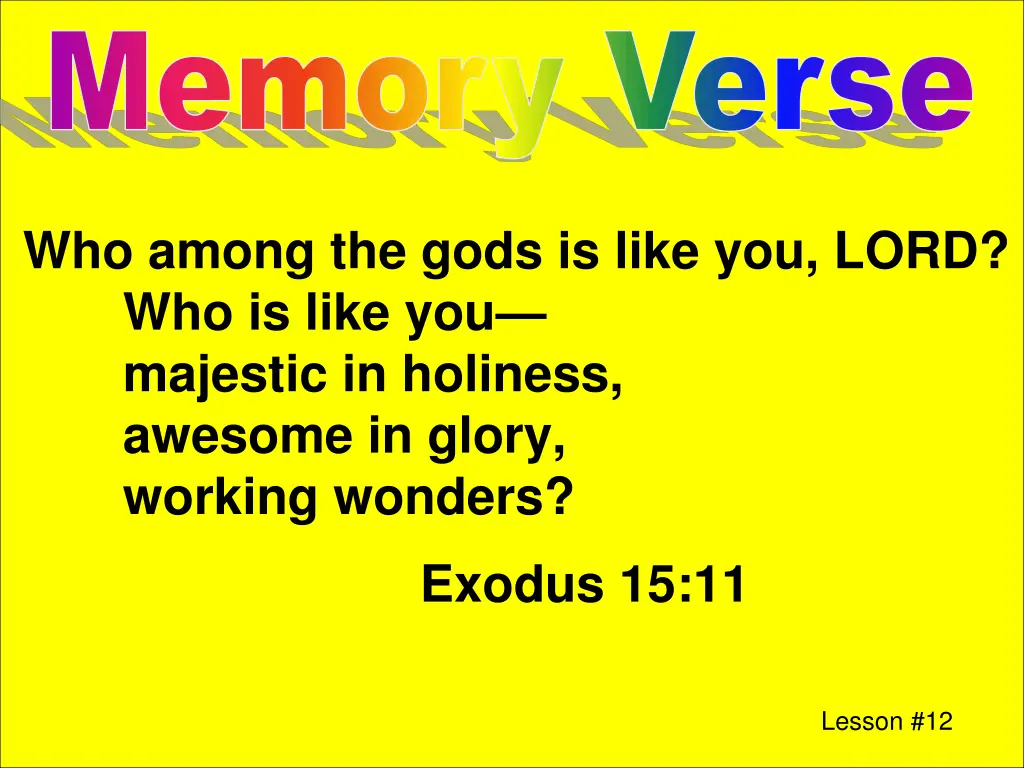 memory verse