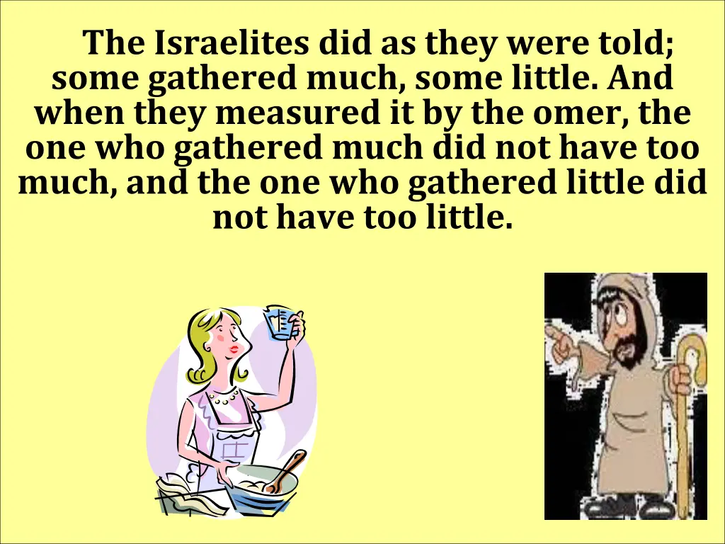 the israelites did as they were told some
