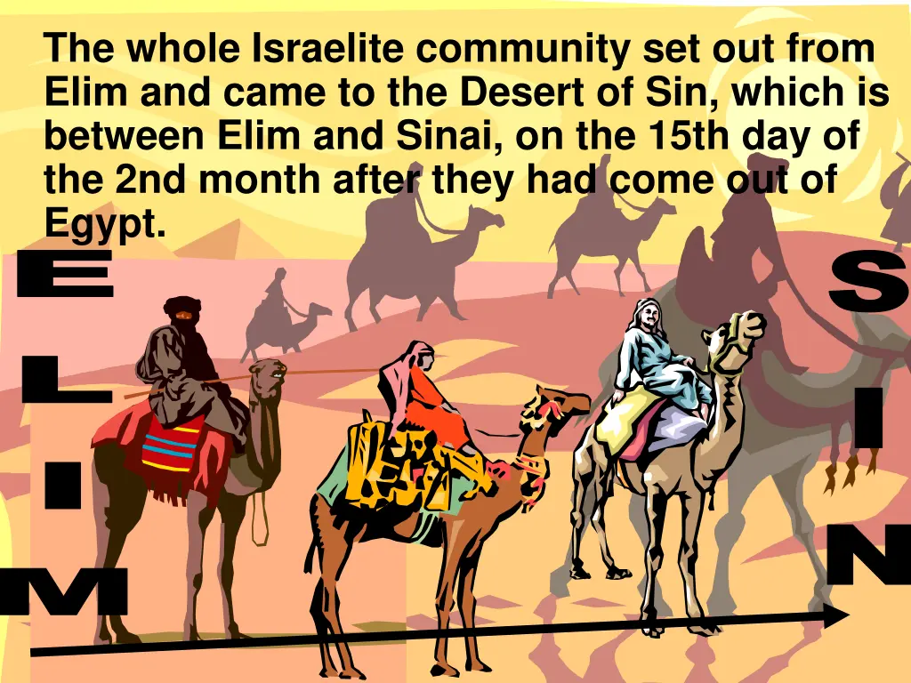 the whole israelite community set out from elim