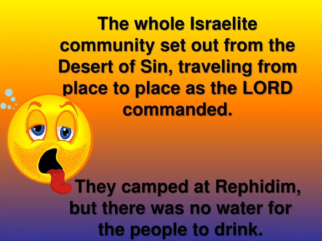 the whole israelite community set out from
