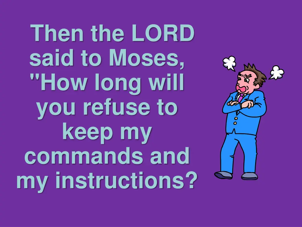 then the lord said to moses how long will