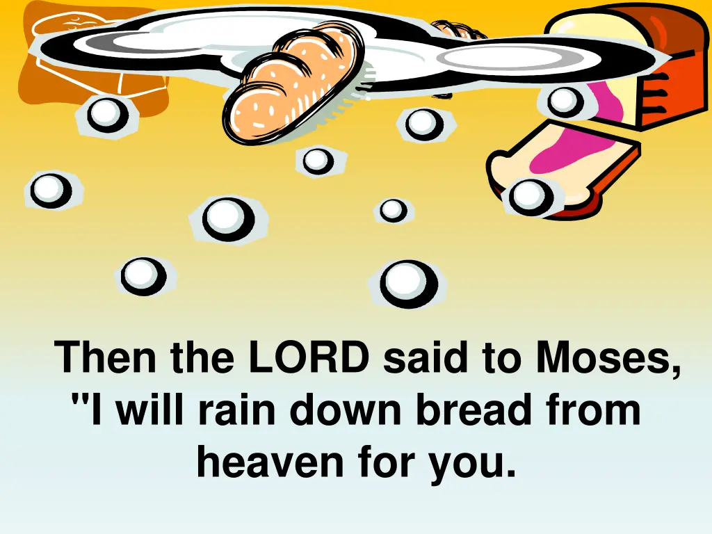 then the lord said to moses i will rain down
