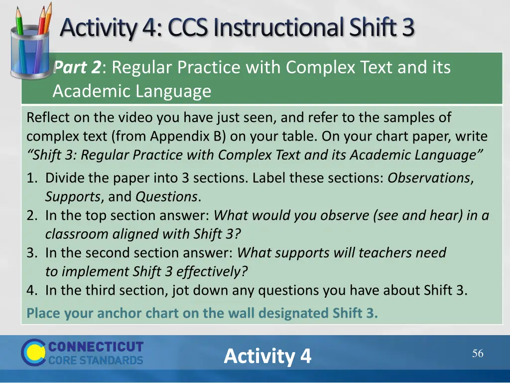 activity 4 ccs instructional shift 3