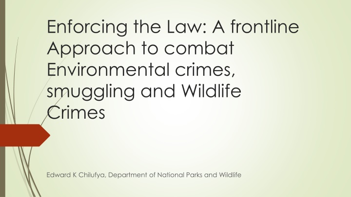 enforcing the law a frontline approach to combat