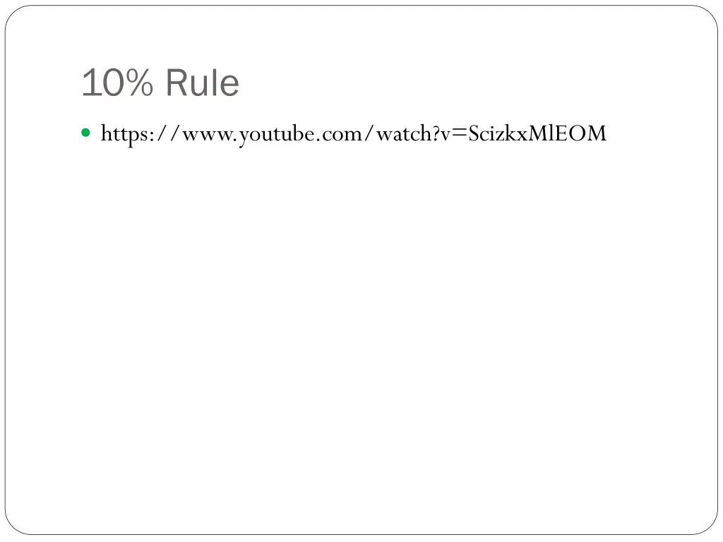 10 rule