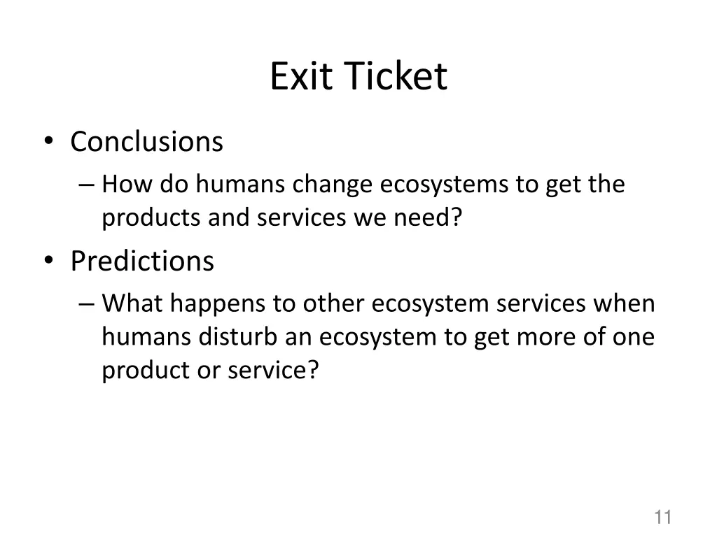 exit ticket
