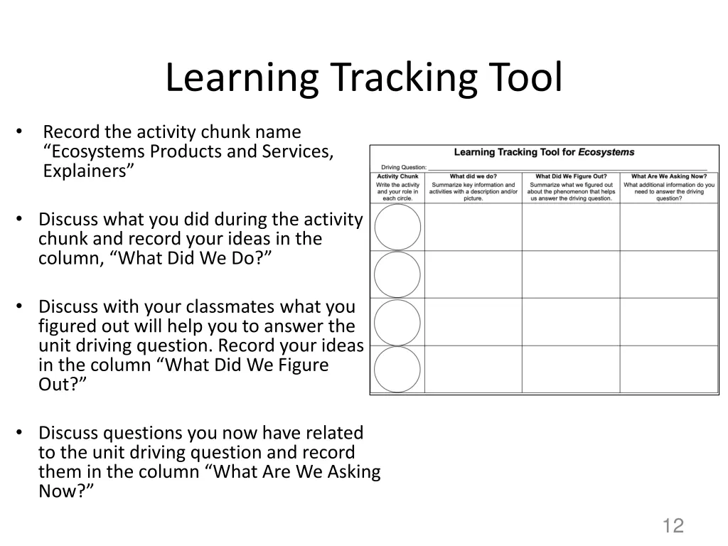 learning tracking tool