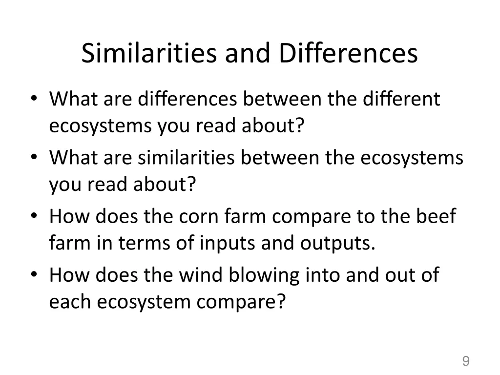 similarities and differences