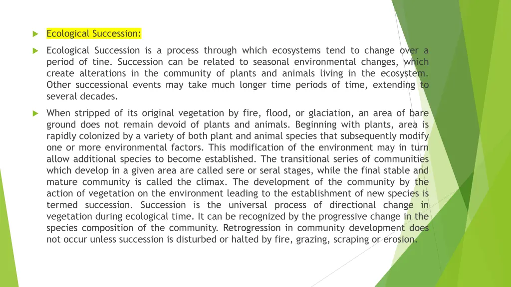 ecological succession
