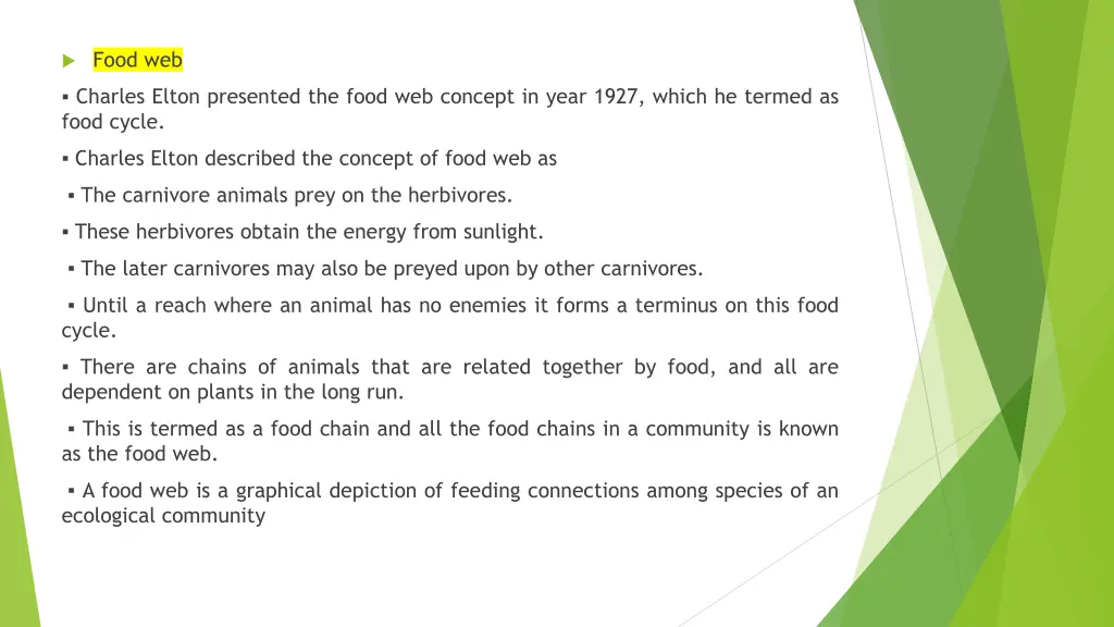food web