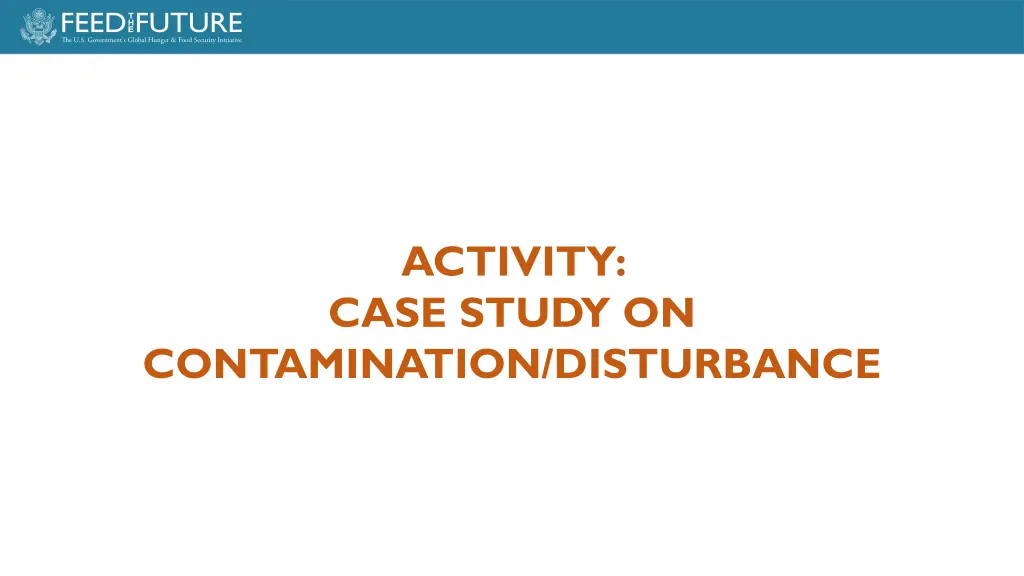 activity case study on contamination disturbance