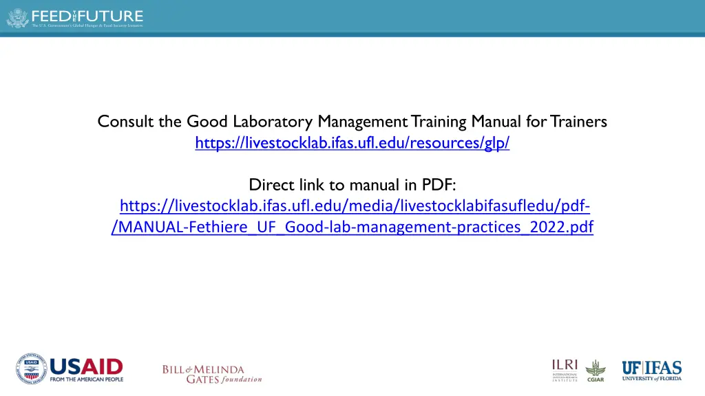 consult the good laboratory management training