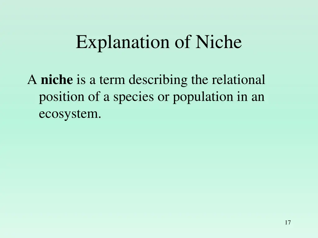 explanation of niche
