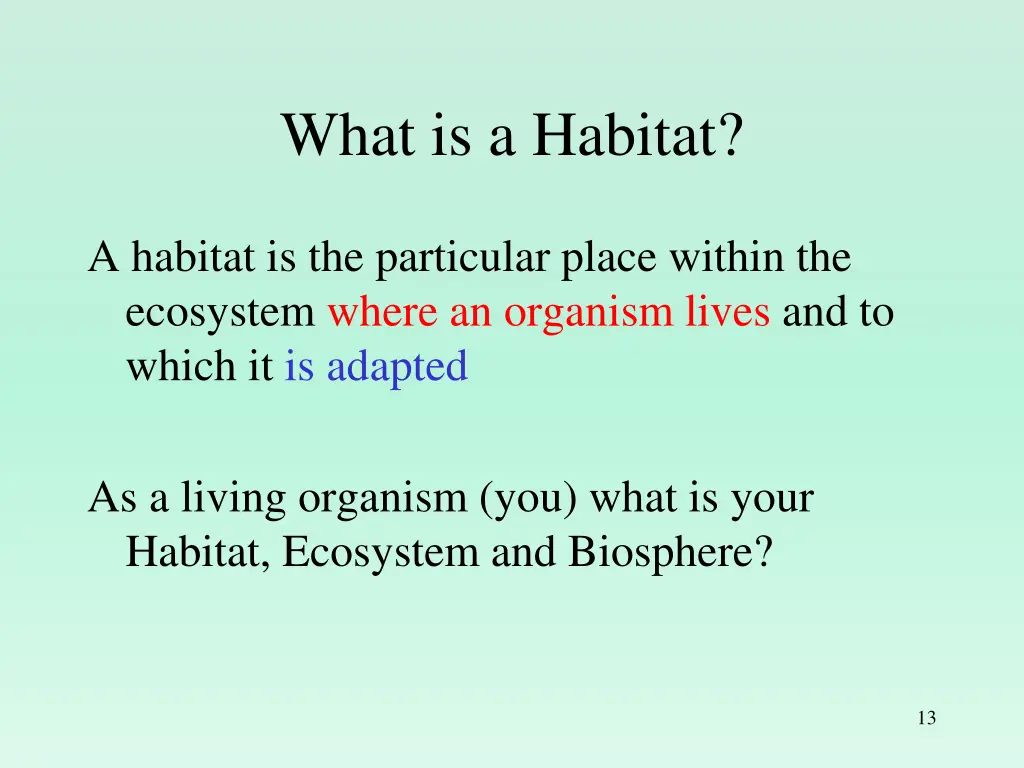 what is a habitat