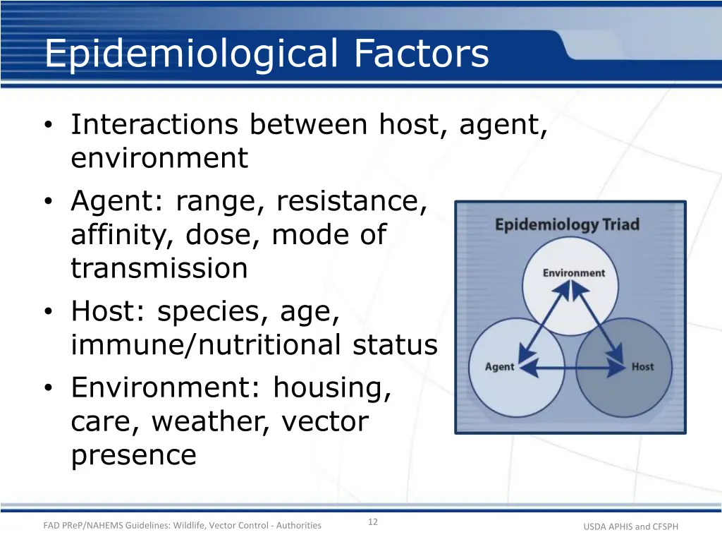 epidemiological factors