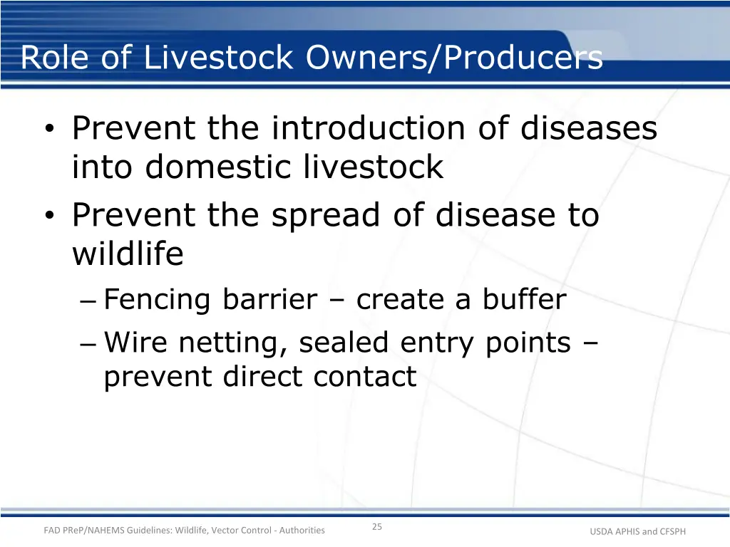 role of livestock owners producers