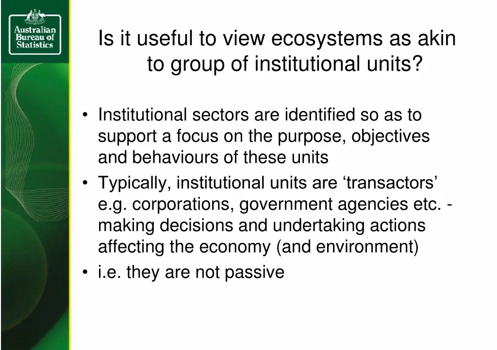 is it useful to view ecosystems as akin to group