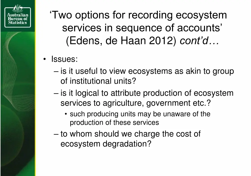 two options for recording ecosystem services 3
