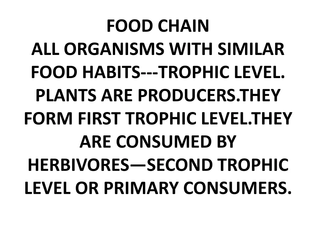 food chain