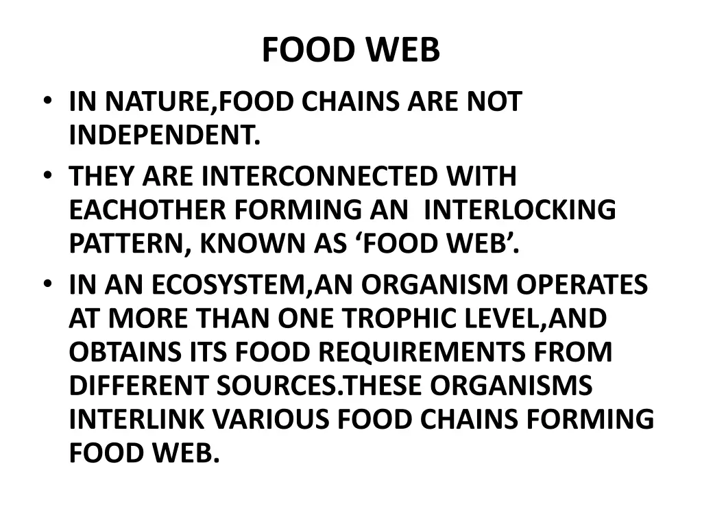 food web