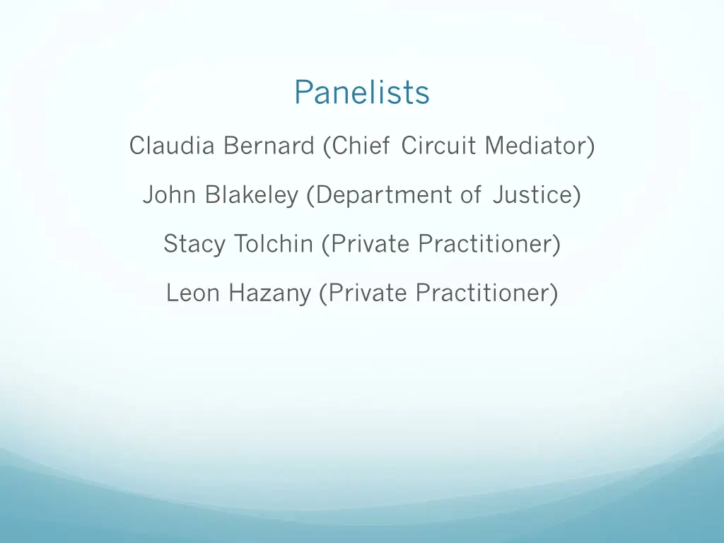 panelists