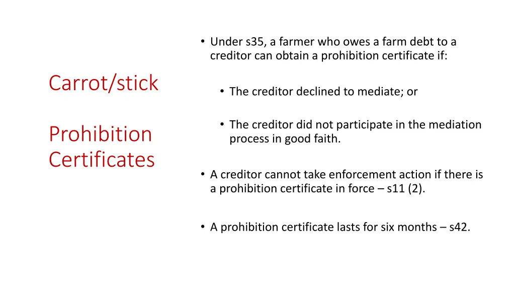 under s35 a farmer who owes a farm debt