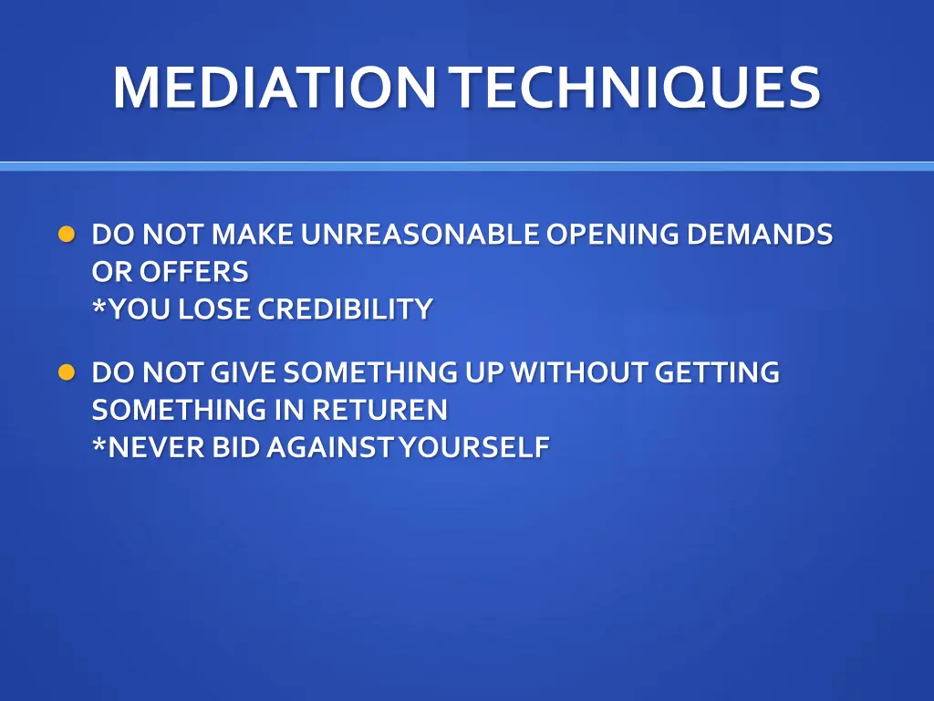 mediation techniques 1