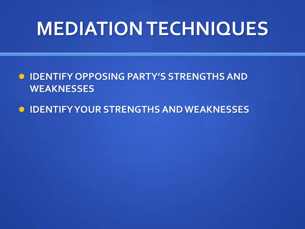 mediation techniques 2