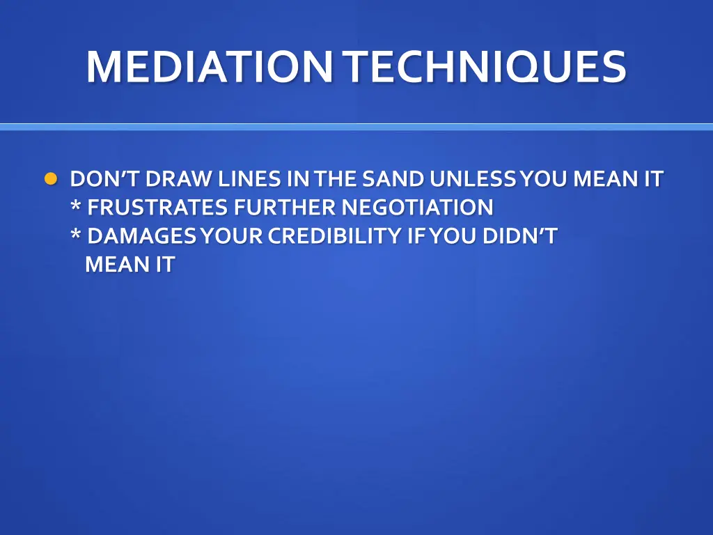 mediation techniques 5