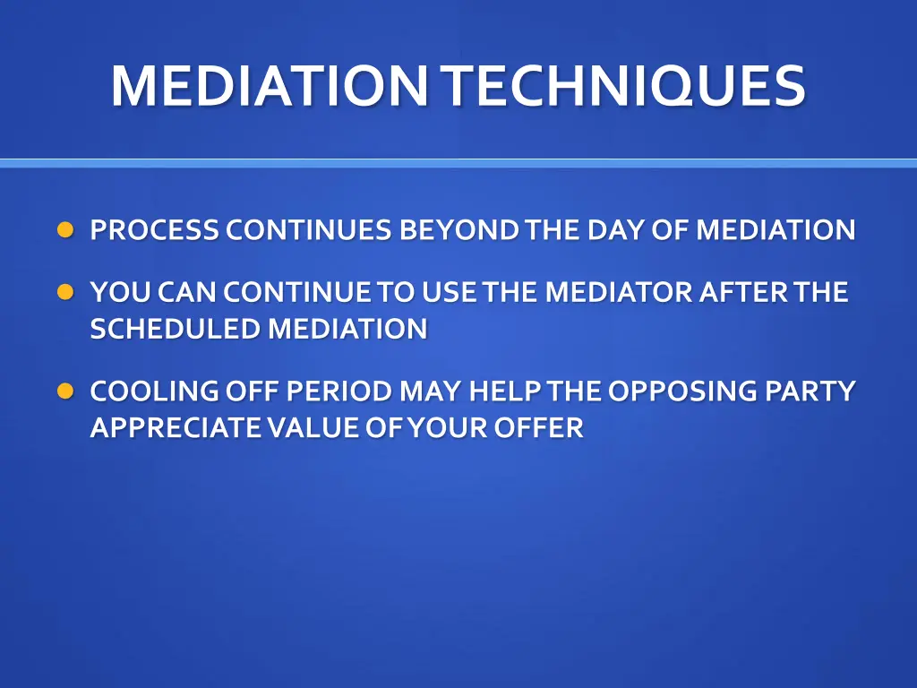 mediation techniques 7