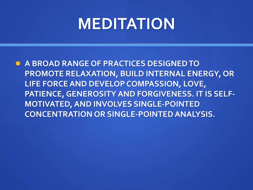 meditation