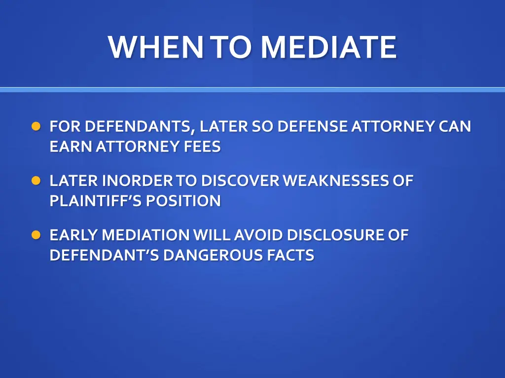 when to mediate 1